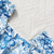 Blue floral puff sleeve fit & flare dress white & blue pearl neckline soft cotton blend square neck, puff sleeves