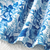 Blue floral puff sleeve fit & flare dress white & blue pearl neckline soft cotton blend square neck, puff sleeves