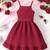 Wine red pleated ruffle bow party dress