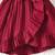 Wine red pleated ruffle bow party dress