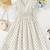 Cream polka dot print cotton a-line fit & flare kids dress