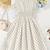 Cream polka dot print cotton a-line fit & flare kids dress