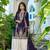 Purple embroidered chinon free size stitched palazzo style salwar suit