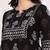 Women's cotton floral print with gota detailing straight kurta with pant and dupatta (black)