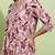 Women   s cotton floral printed a-linekurta with dupatta and pant v-neckline 3/4th sleeves (maroon)