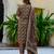 Women cambric cotton floral print angrakha style kurta pant dupatta set with gotta patti work