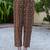 Women cambric cotton floral print angrakha style kurta pant dupatta set with gotta patti work