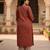 Women   s rayon floral print straight kurta & printed pants with dupatta set (maroon)