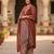Women   s rayon floral print straight kurta & printed pants with dupatta set (maroon)