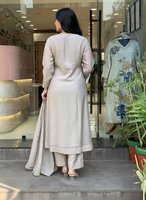 Women Ethnic Motifs Embroidered Regular Thread Work Kurta with Trousers & With Dupatta 2