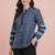Women’s cambric cotton geomatrical print top