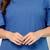 Women's viscose stripe regular top (blue)
