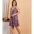Women   s polyester printed short dress with back frill & adjustable string