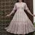 Women’s chiffon animal print a-line maxi dress with smocked waist & 3/4th sleeves
