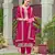 Rani color embroideried faux georgette semi stitched salwar suit