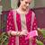 Rani color embroideried faux georgette semi stitched salwar suit