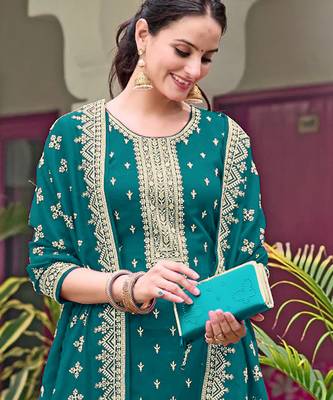 Rama embroidered faux georgette salwar suit 2