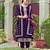 Purple color embroideried faux georgette semi stitched salwar suit