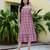 Women’s cotton blend geometric print adjustable spaghetti straps a-line midi dress