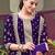 Purple color embroideried faux georgette semi stitched salwar suit