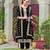 Black color embroideried faux georgette semi stitched salwar suit