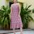 Women’s cotton blend geometric print adjustable spaghetti straps a-line midi dress