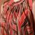Women’s georgette printed midi dress high neck, sleeveless, waist tie belt, a-line flare (brown)