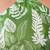 Women’s green leaf print dress wrinkle free fabric halter neck back elastic fit (green)