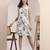 Women’s halter neck sleeveless a-line dress (green)