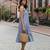 Women’s cotton blend geometric print adjustable spaghetti straps a-line midi dress