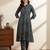 Women’s cambric cotton blue printed a-line kurta with pant set