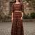 Women’s cambric cotton printed crop top with flared pants co-ord set (maroon)