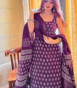 Women Ethnic Motifs Printed Regular Kurta with Palazzos & With Dupatta