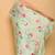 sea green printed satin saree with blouse piece