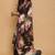 multicolor printed satin saree with blouse piece