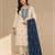 Chickoo color embroideried cotton blend semi stitched salwar suit