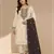 Chickoo color embroideried cotton blend semi stitched salwar suit