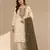 Chickoo color embroideried cotton blend semi stitched salwar suit