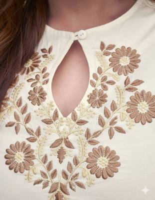 Women Ethnic Motifs Embroidered Regular Thread Work Kurta with Trousers & With Dupatta 4