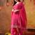 Hot pink organza plain kurta set