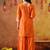 Orange silk embroidered gharara set