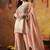 Peach banarasi silk embroidered sharara set