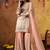 Peach banarasi silk embroidered sharara set
