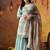 Pistachio green crust tissue embroidered gharara set