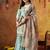 Pistachio green crust tissue embroidered gharara set