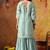 Pistachio green crust tissue embroidered gharara set