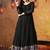 Black chiffon plain anarkali