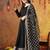 Black chiffon plain anarkali