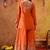 Orange chinon embroidered sharara set