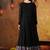 Black chiffon plain anarkali